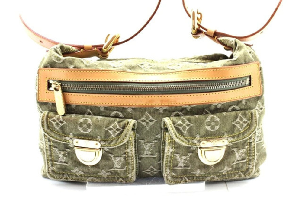 LOUIS VUITTON Baggy Shoulder Bag Monogram Denim